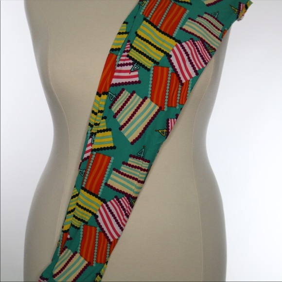 Lularoe Cake Birthday Leggings One Size OS - Picture 3 of 6